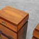 Set of Two Geometric Art Deco Wooden Nightstands, Italy 1920s
