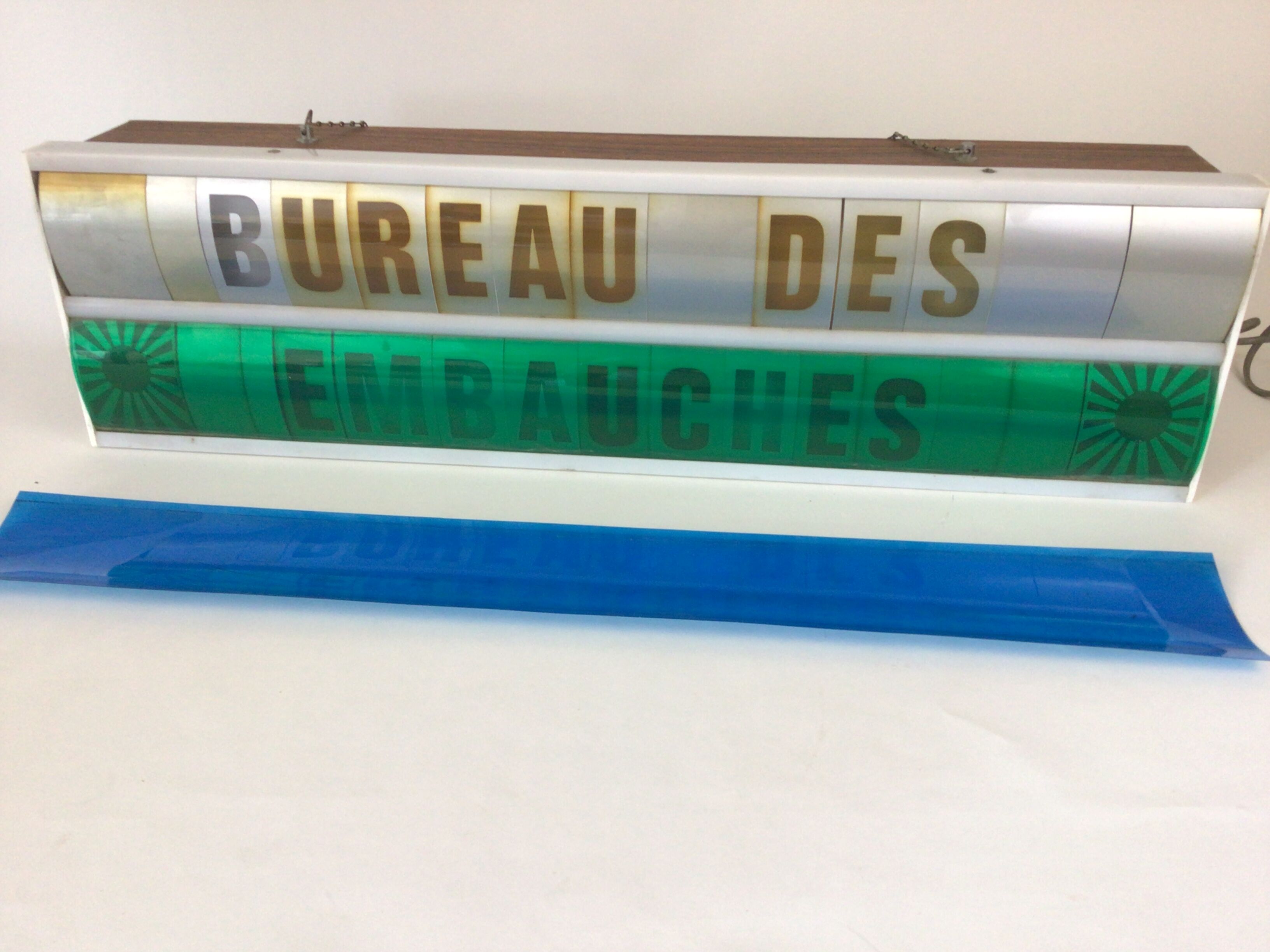 Formica vintage illuminated sign "Hiring Office"