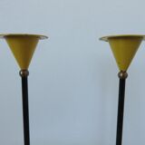 Pair of 80s Memphis era candlesticks