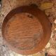 Large vintage monoxyle wooden bowl H 18 / D neck 30 cm