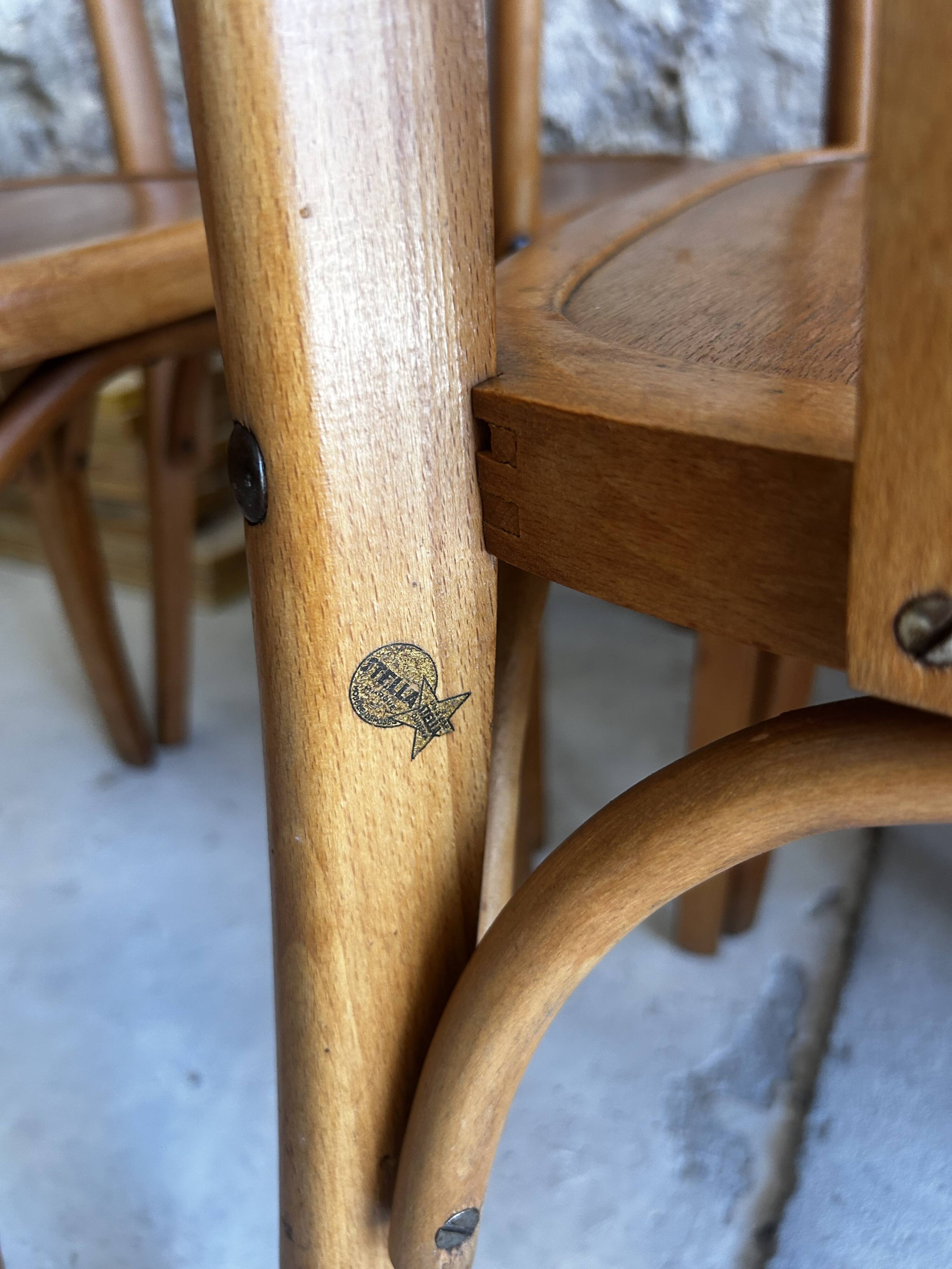 8 Bistro chairs Stella by Luterma circa 50s