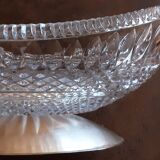 Coupe ovale sur pied  cristal
