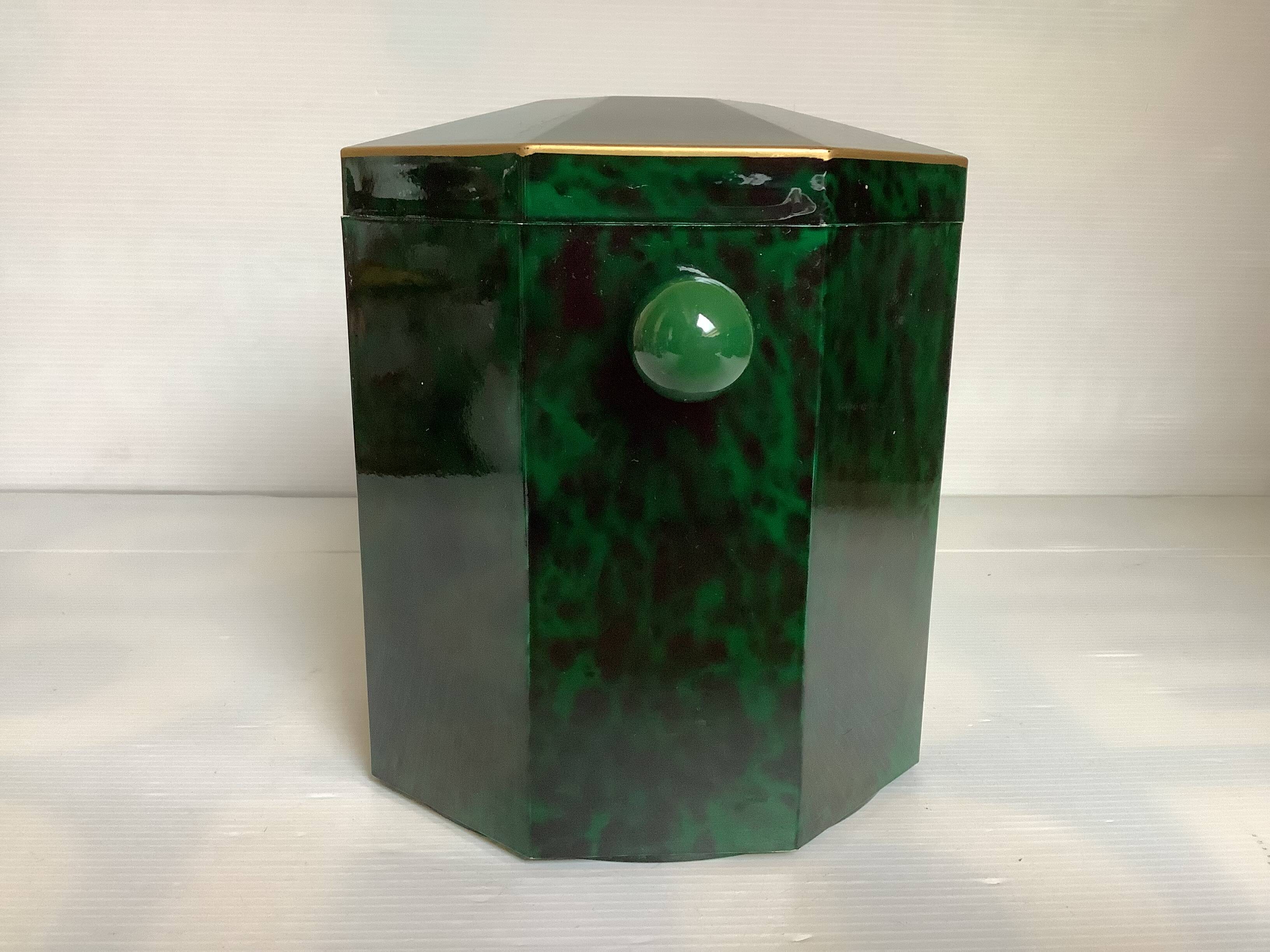 Melarti Green Octagonal Ice Bucket