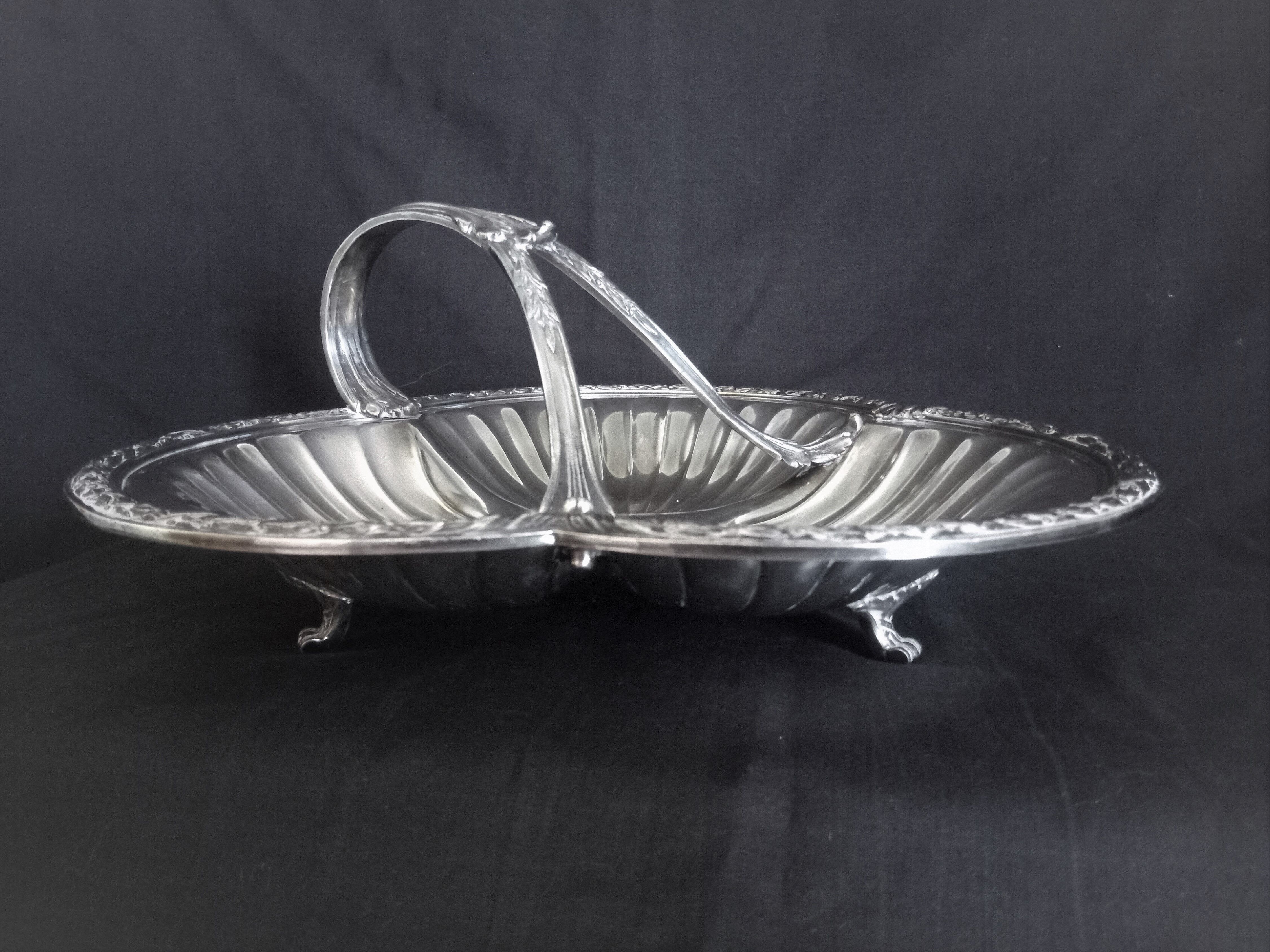 Servant on feet in silver metal louis XV style, goldsmith Victor Saglier 1897