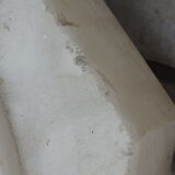 Antique luminous alabaster and bronze column