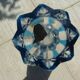 Large blue crystal vase