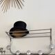 Vintage aluminum wall coat rack