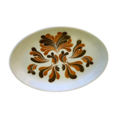 Long old earthenware dish K-G Lunéville Badonviller vintage