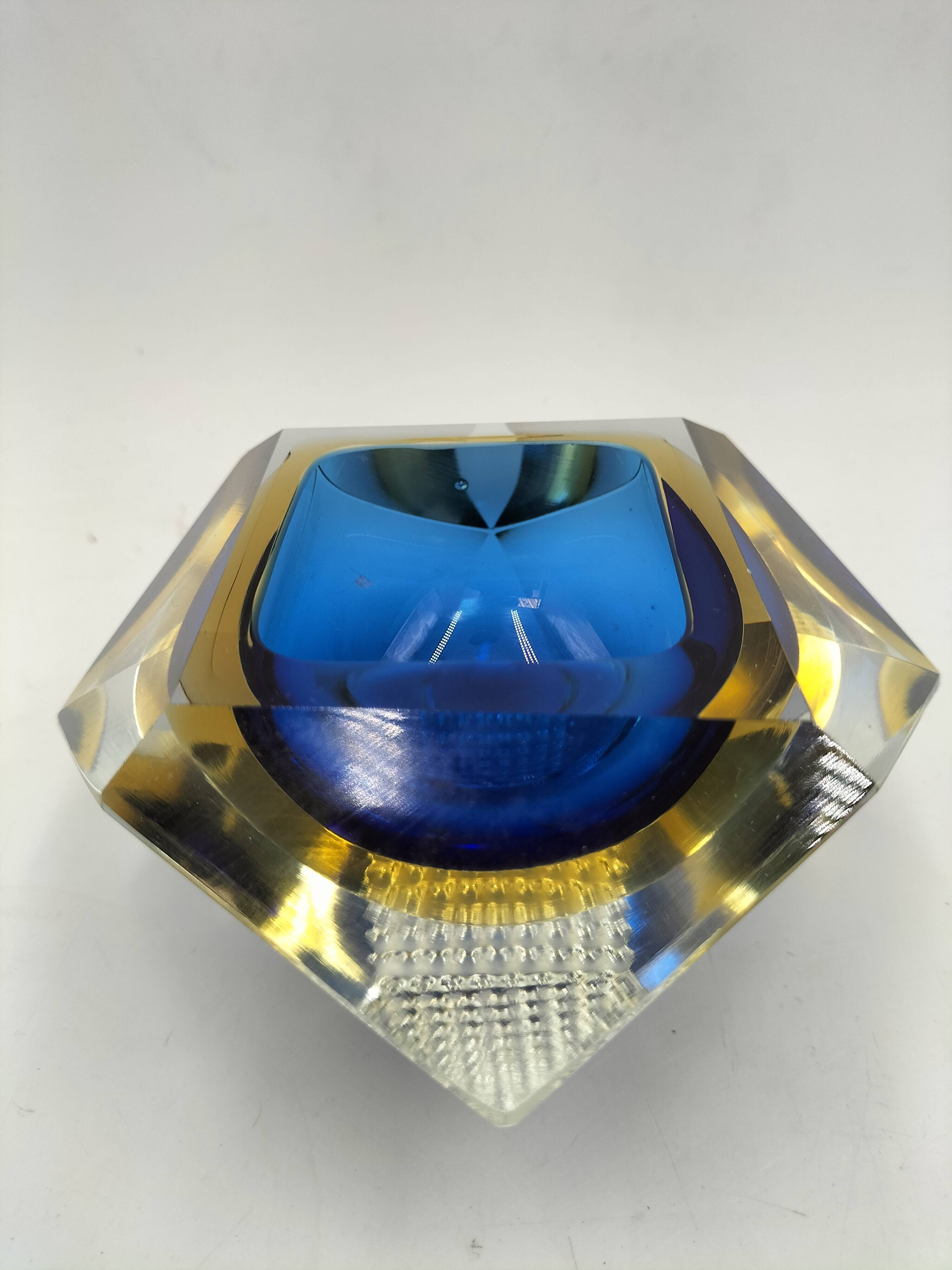 Cendrier sommerso en verre de murano