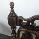 Set of 6 Henri II chairs in carved openwork oak with caned seats.
