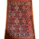 Handmade Antique Persian Turkmen Wool Rug- 44x65cm