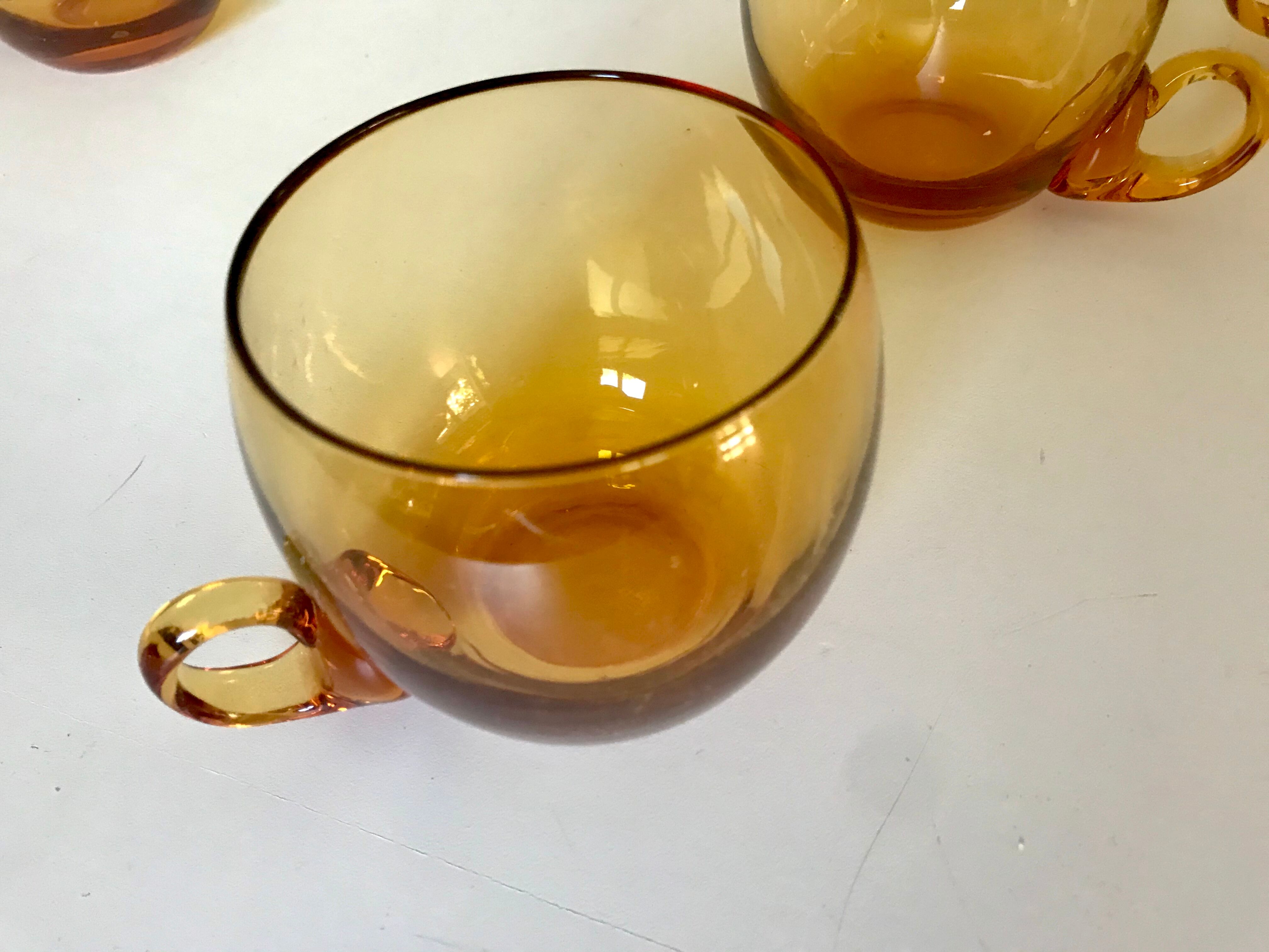 Amber punch glasses