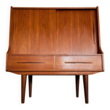 Vintage Danish mid-century teak bar cabinet 1960