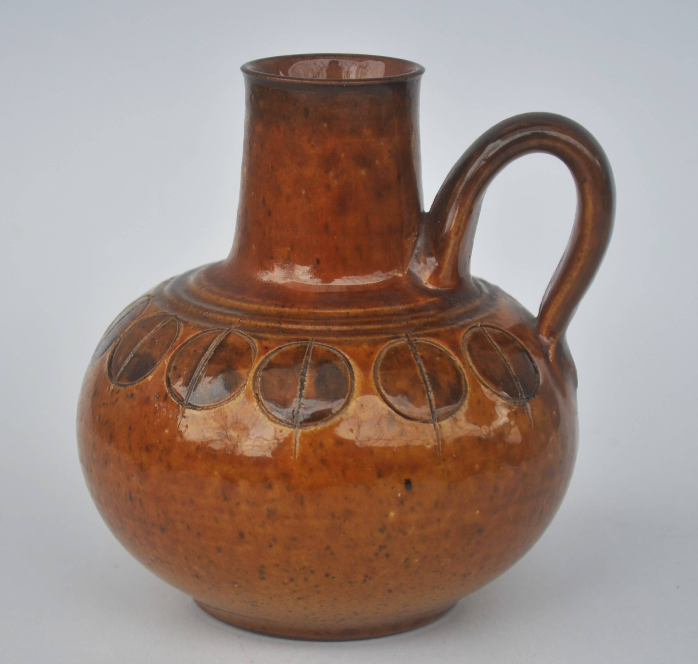 Gerhard Bauer Design Hand painted ceramic jug or vase