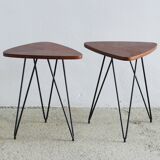 Paire de tables d'appoint années 50 - Design italien - Décoration vintage - Isa - Campo - Medea