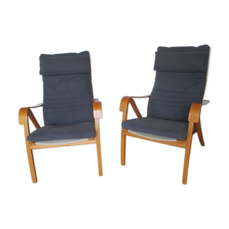 Pair of armchairs Rimbo Ikea vintage Simo Heikkila