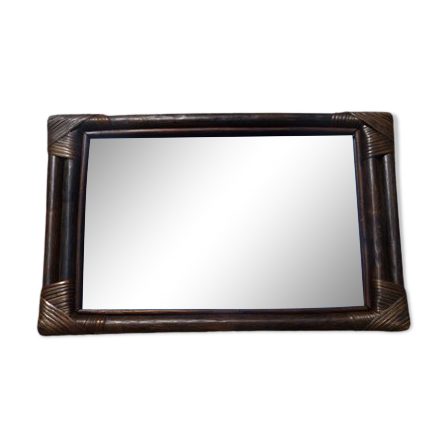 Vintage rattan mirror