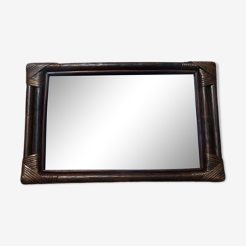 Miroir rotin vintage