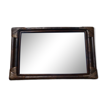 Vintage rattan mirror