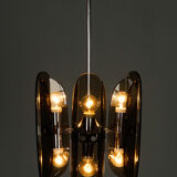 Lustre en verre fumé des années 1960