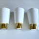 Set of 3 Vintage Limburg Wall Lights Gilded with fine gold, Glass