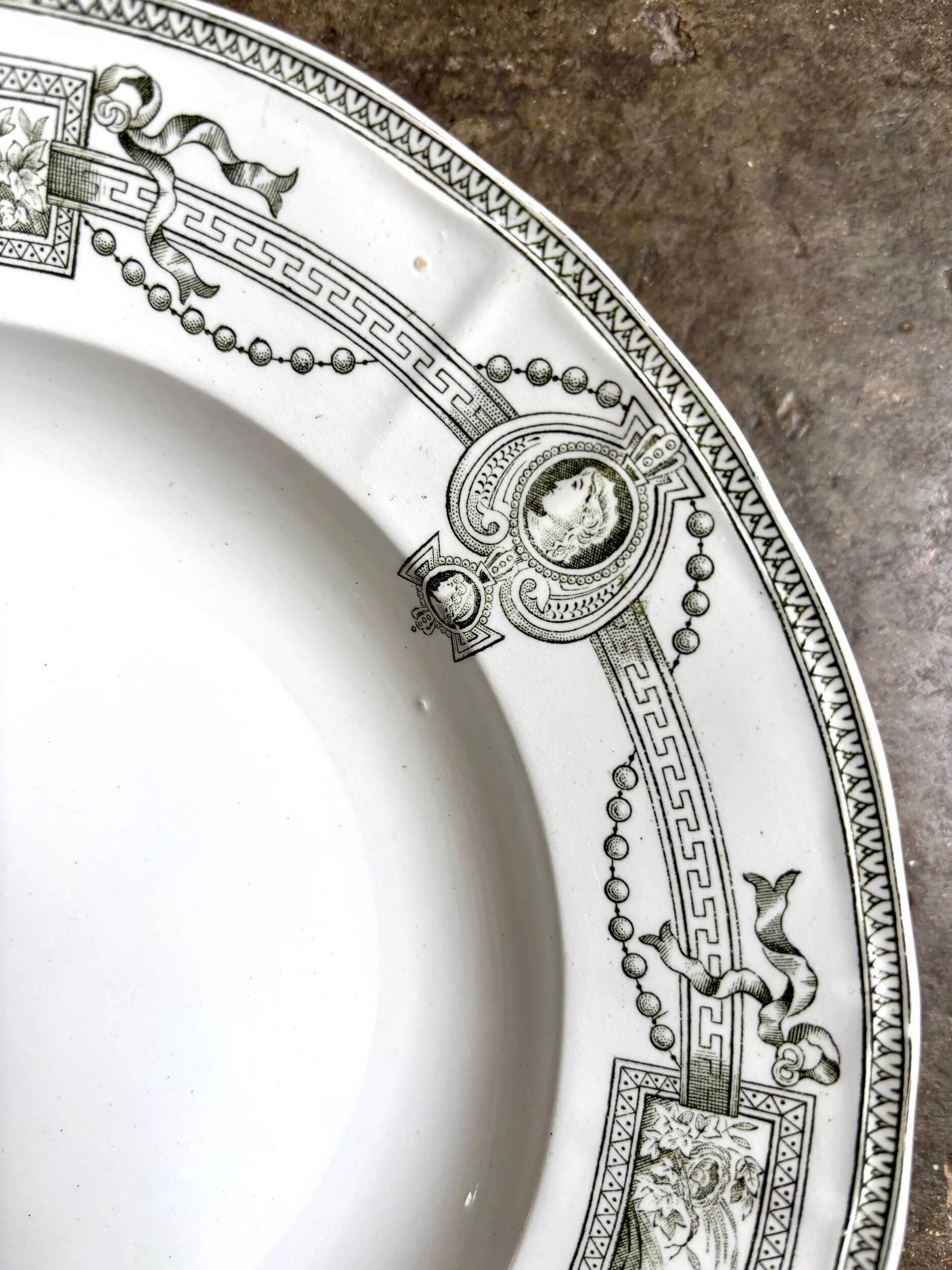 St Amand and Hamage ironstone deep plate, "Medallion" service