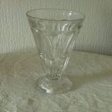 Vase a violettes en verre taille charles x