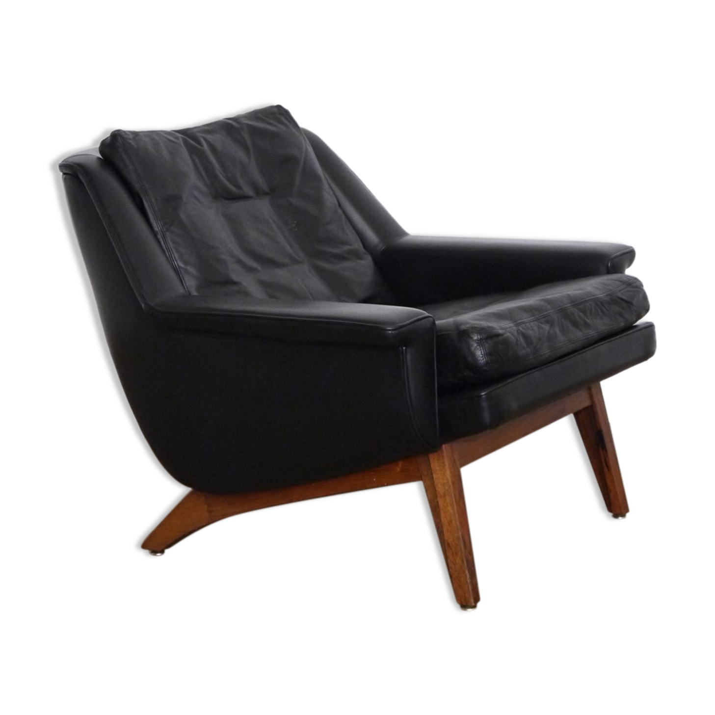 Danish leather and rosewood armchair 1960