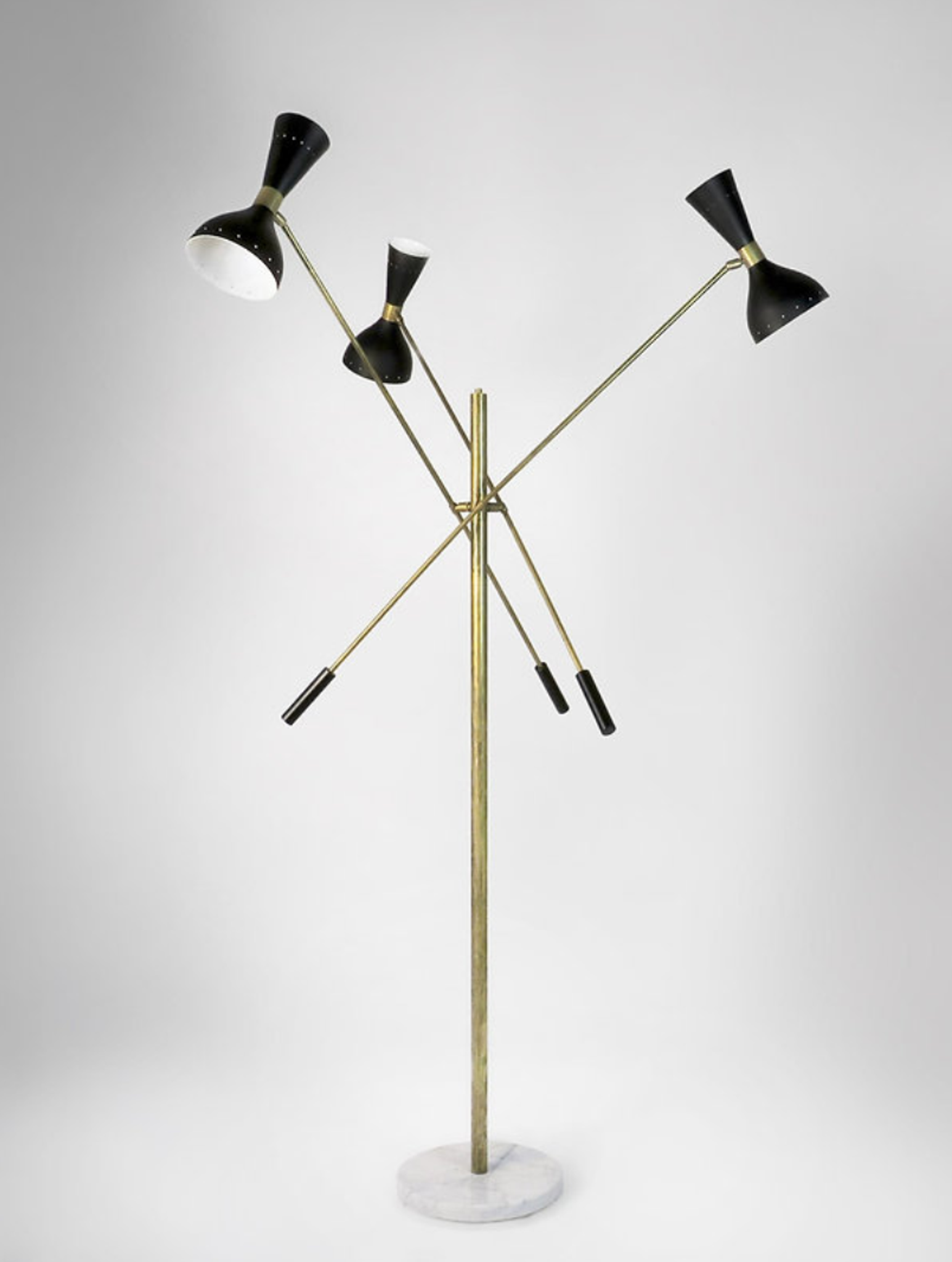 Moonlight Floor Lamp 3 Arms Black