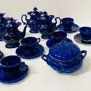Art Deco tea and coffee service in polychrome earthenware, 20th century