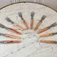 Set of 10 dessert forks in Bakelite 60s-70s