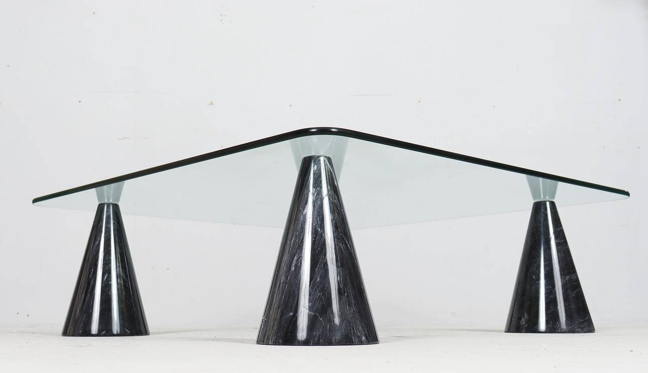 Massimo/Lella Vignelli. In the style of. Coffee table, marble, Italy, 1980s.