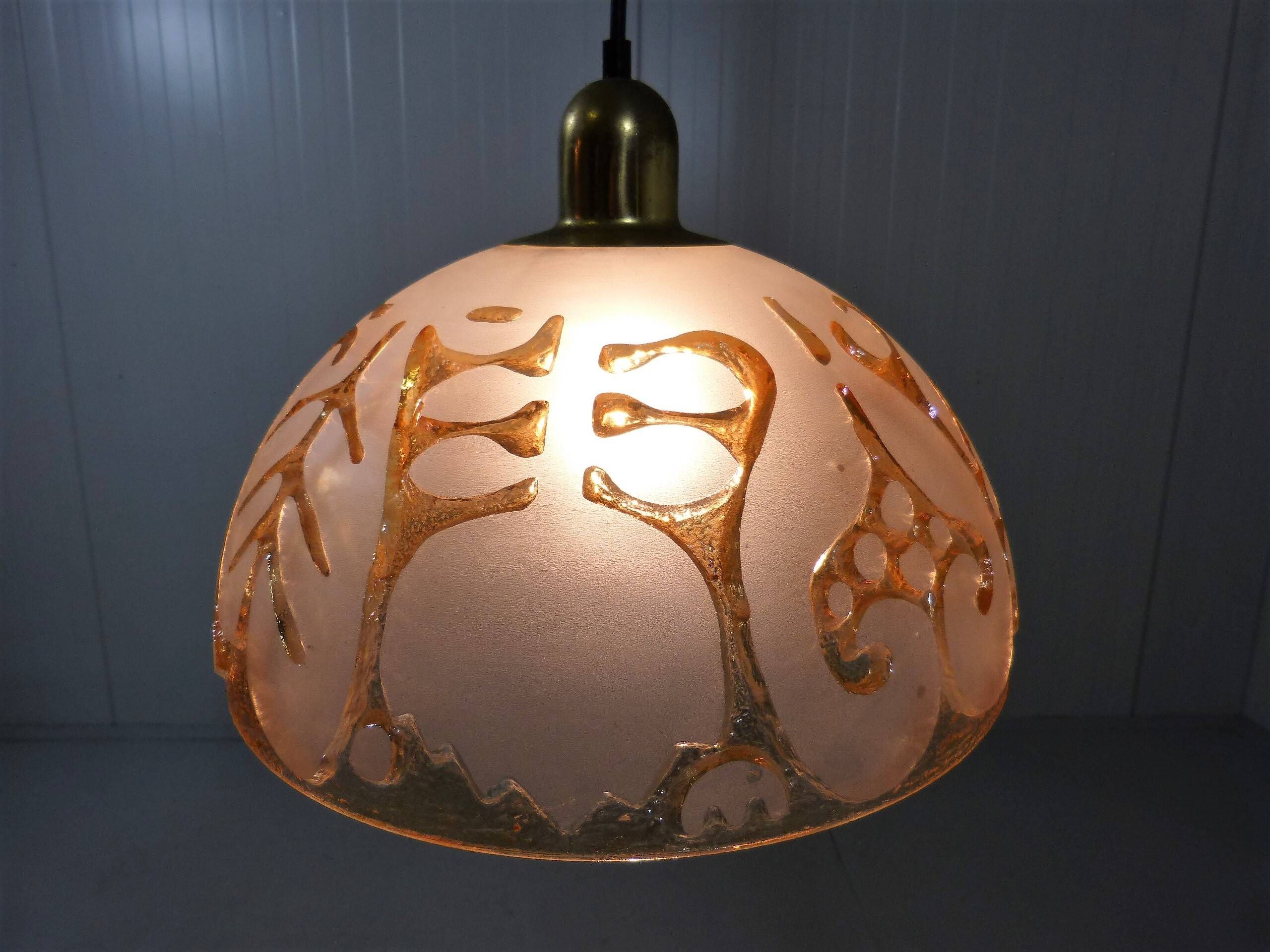 Peill & Putzler glass hanging lamp 1960-70’s