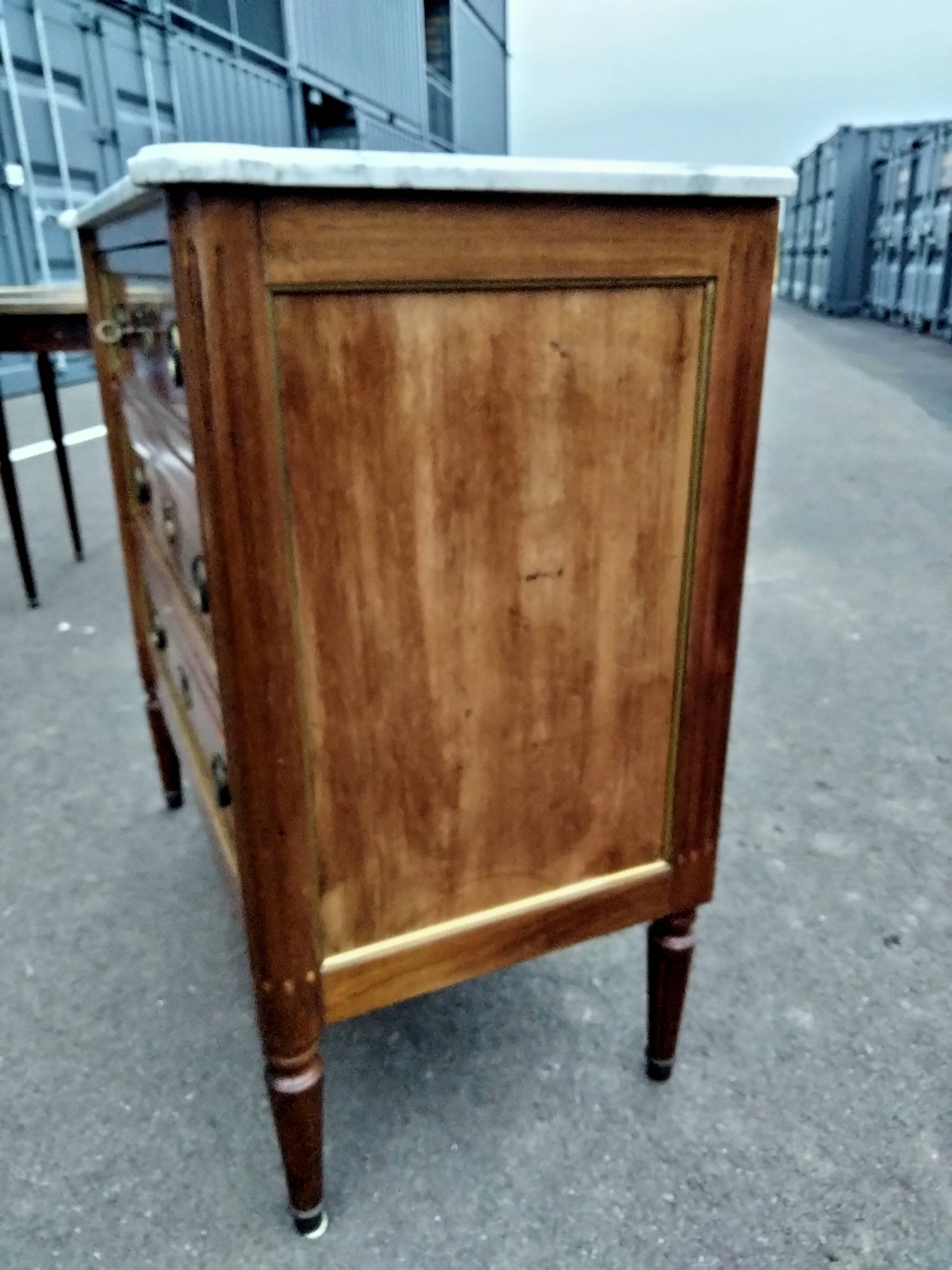 Commode style louis xvi ancienne plateau marbre