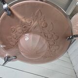 Art Deco chandelier in chromed metal from the 1930s