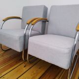 Paire de fauteuils de Mücke Melder, modèle FN 21, Vintage, 1930