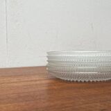 Set of 5 vintage Finnish glass plates from the Kastehelmi series by Oiva Toikka for Iittala.