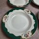 Set of 7 deep plates Digoin Sarreguemines Champagne – Opaque porcelain – Vintage ironstone