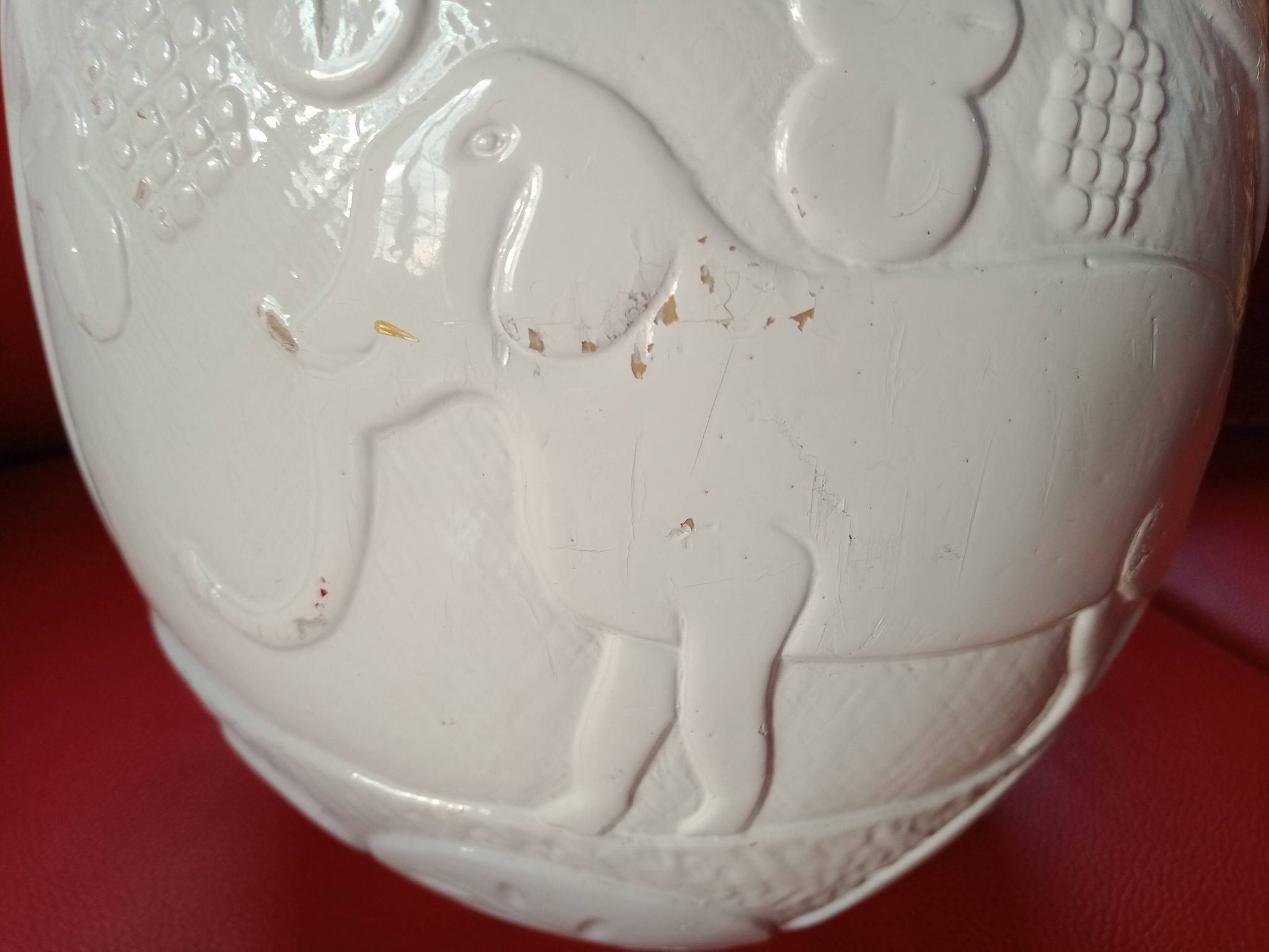 Seau à glaçons - ananas - liège laqué blanc - deco animaux végétaux