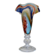 Antique crystal vase moonstone blown glass pedestal