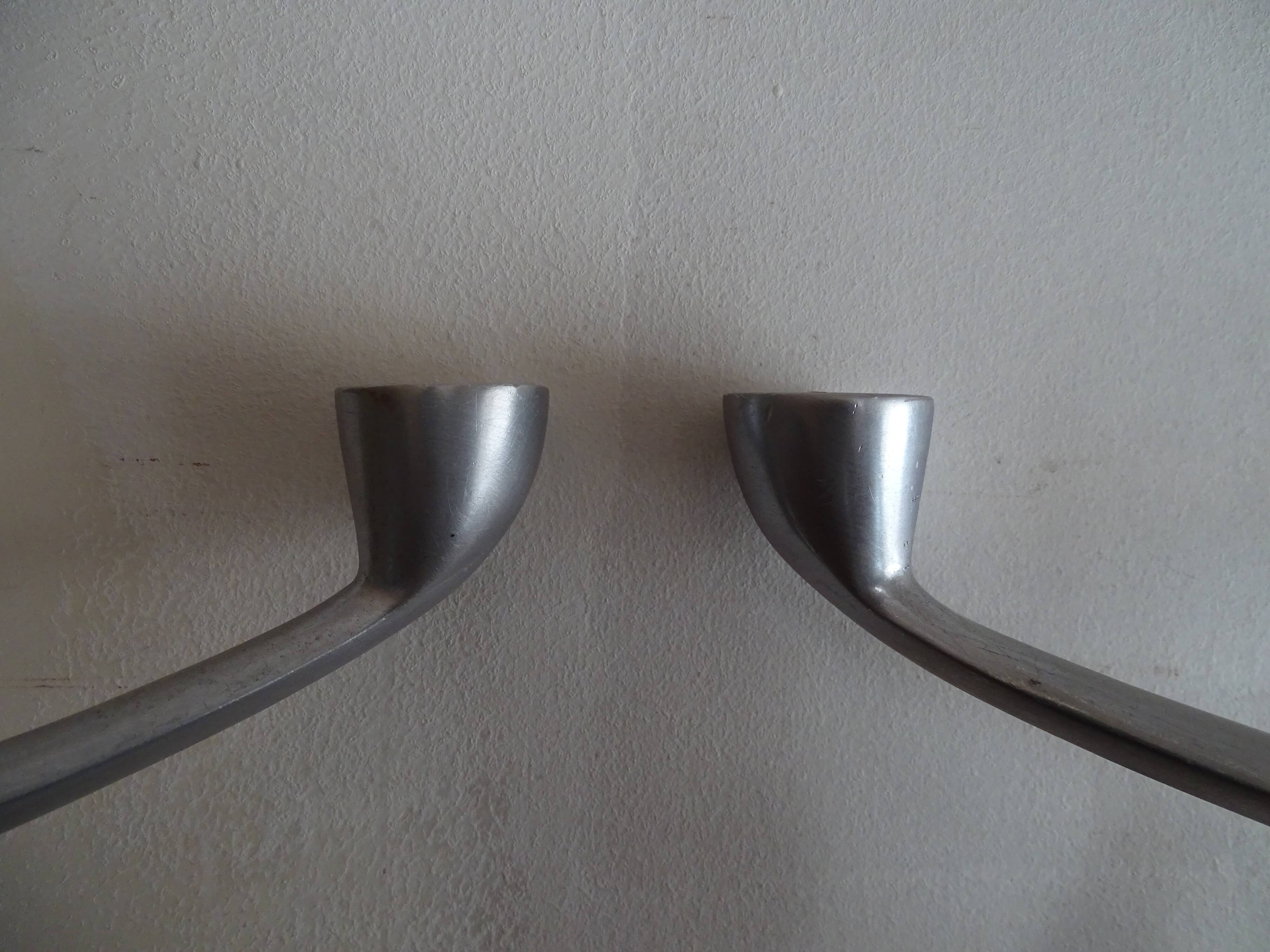 Pair of candlestick candlesticks design 3 metal lights