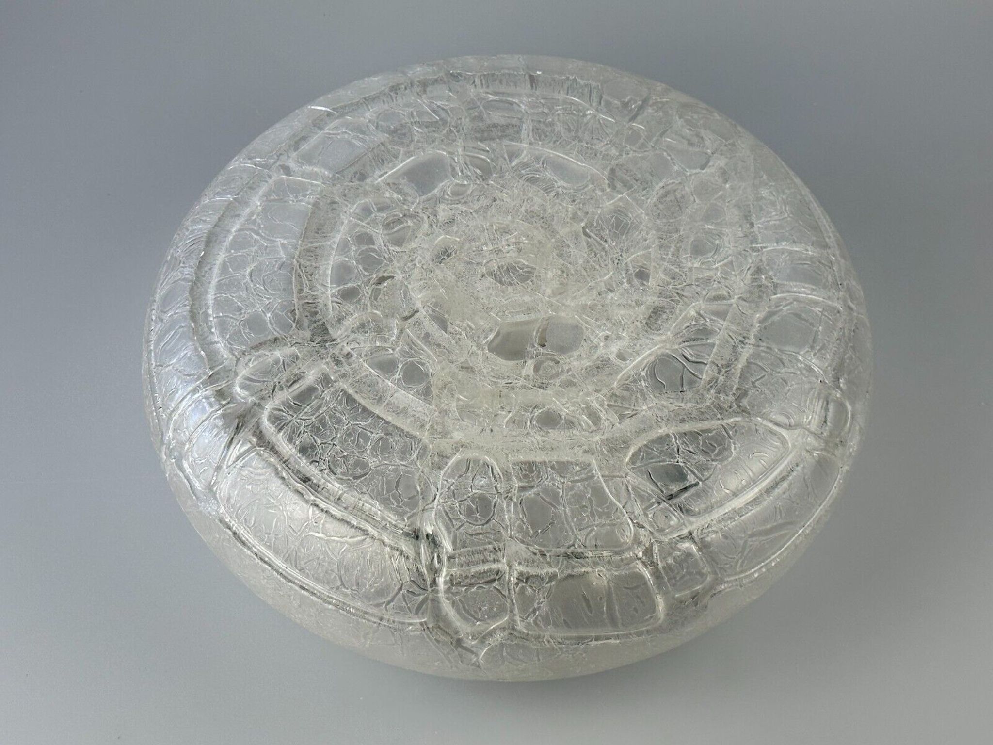 60s 70s ceiling lamp Plafoniere Ice Glass Doria Germany Space Age Design