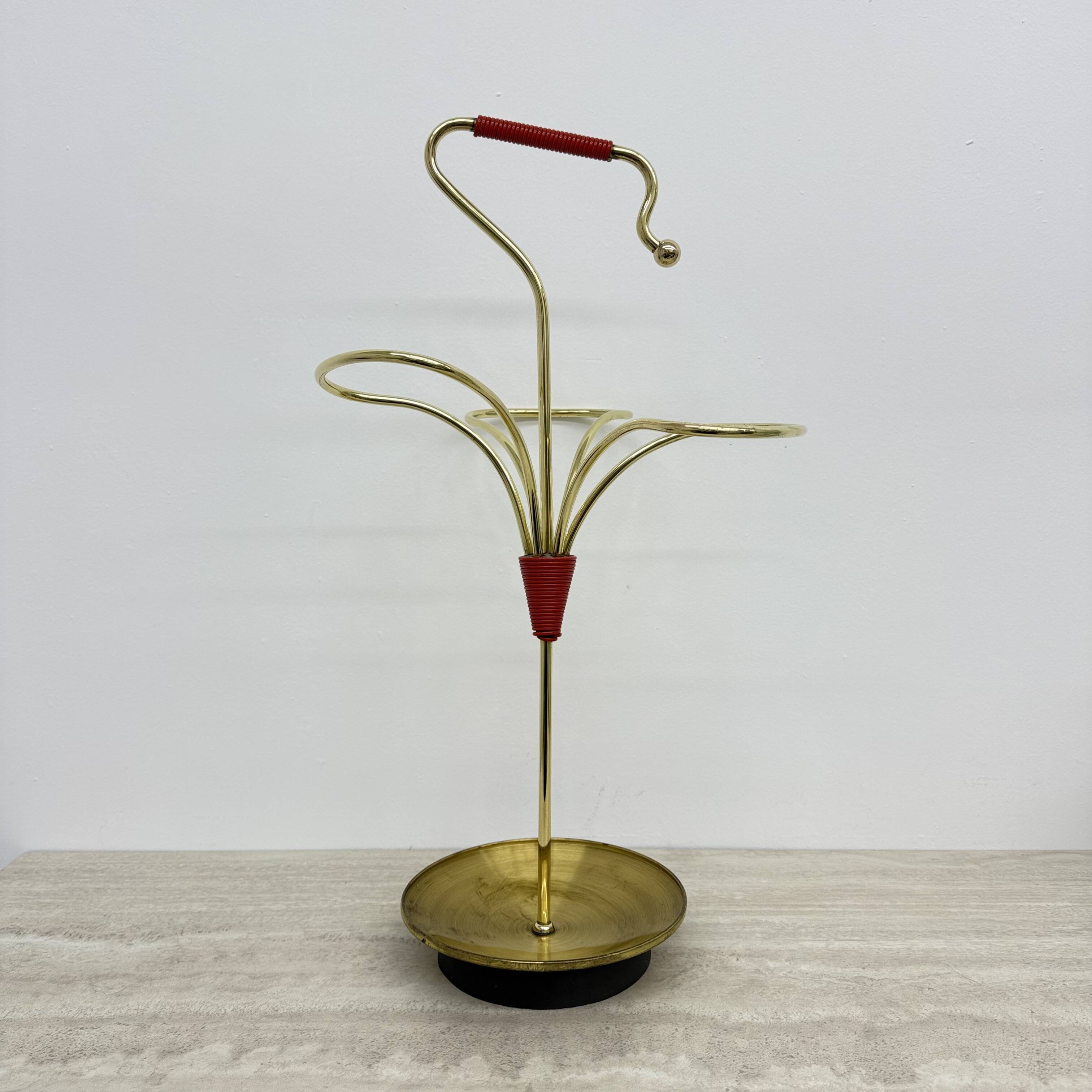 Mid-century Modern Brass umbrella stand , 1950s