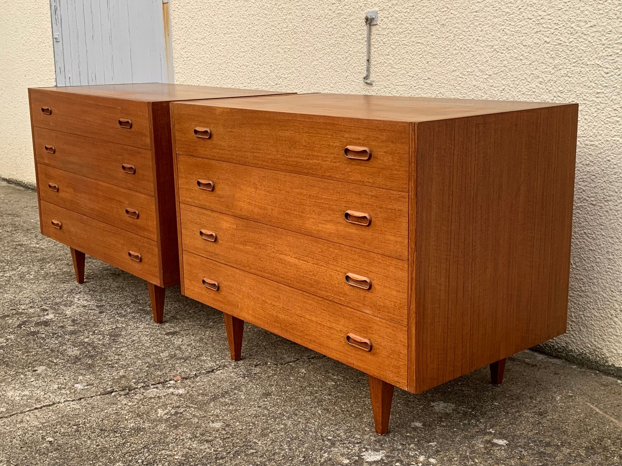 Pair of Scandinavian teak chests of drawers 1960
