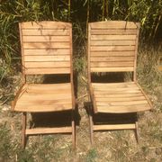 Pair of garden folding chairs