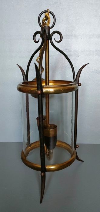 Lantern cage cylinder two fires medieval style - 1940s / 1950s