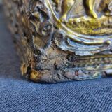 Old wooden box/casket covered with brass