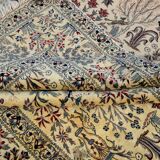 Persian Nain Iran Wool and Silk Rug Circa 1960" Handmade - 1.60 x 2.30 Meters