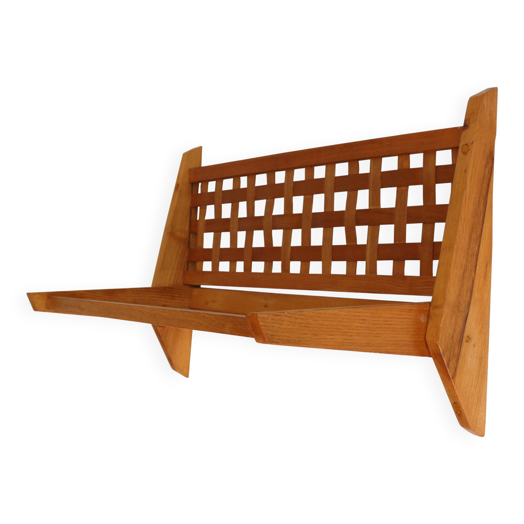 1960's Wooden Wall Shelf