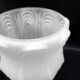 Art deco, vintage frosted white glass globe, swirl design light shade